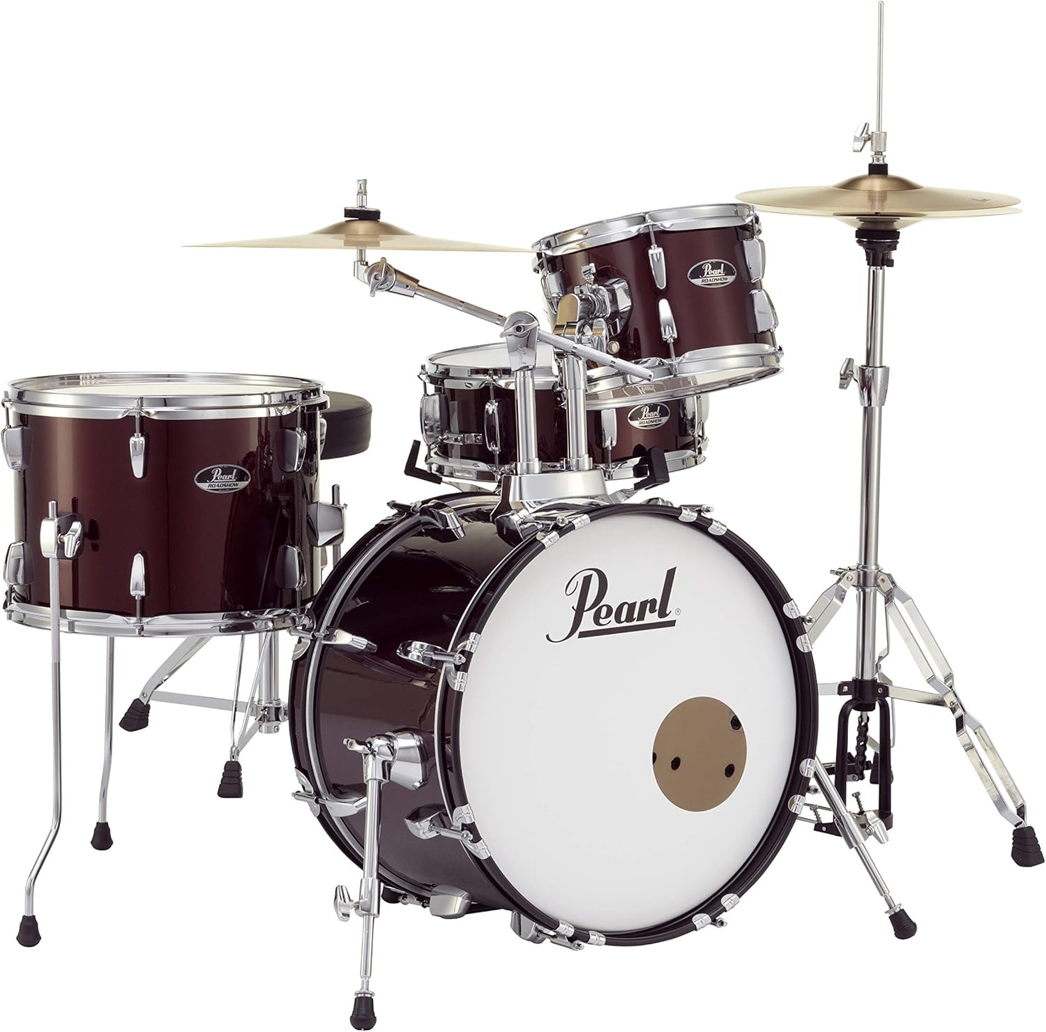 Pearl RS584CC91 Roadshow 4-Piece Drum Set, Wine Red