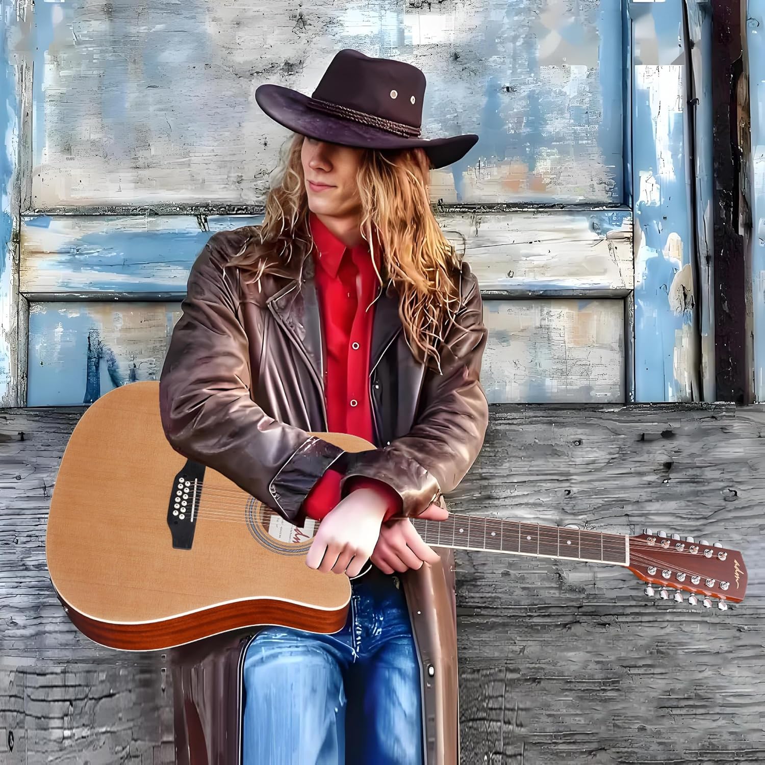 ADM Advanced 12 String Acoustic Electric Guitar, Full Size 42