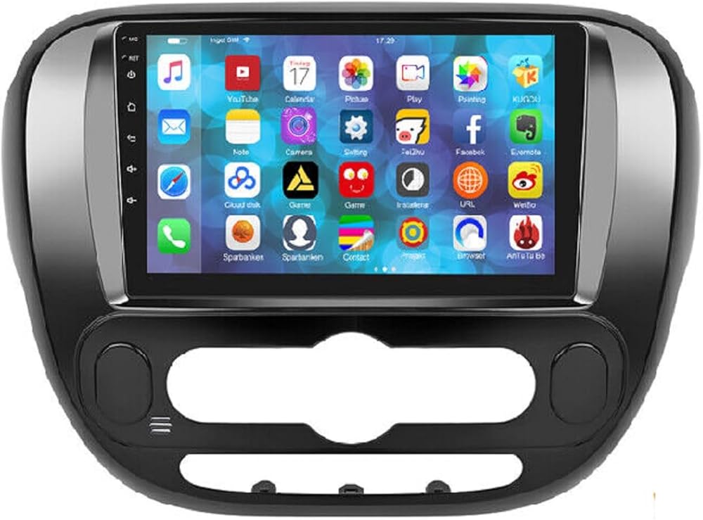 ikasus 9 Inch Touch Screen Car Radio Multimedia Player for Ki-a Soul 2013-2019, Android 13 Wireless Car Stereo with CarPlay/Android Auto Support Mirror Link Bluetooth GPS WiFi FM Backup Camera 2+32GB