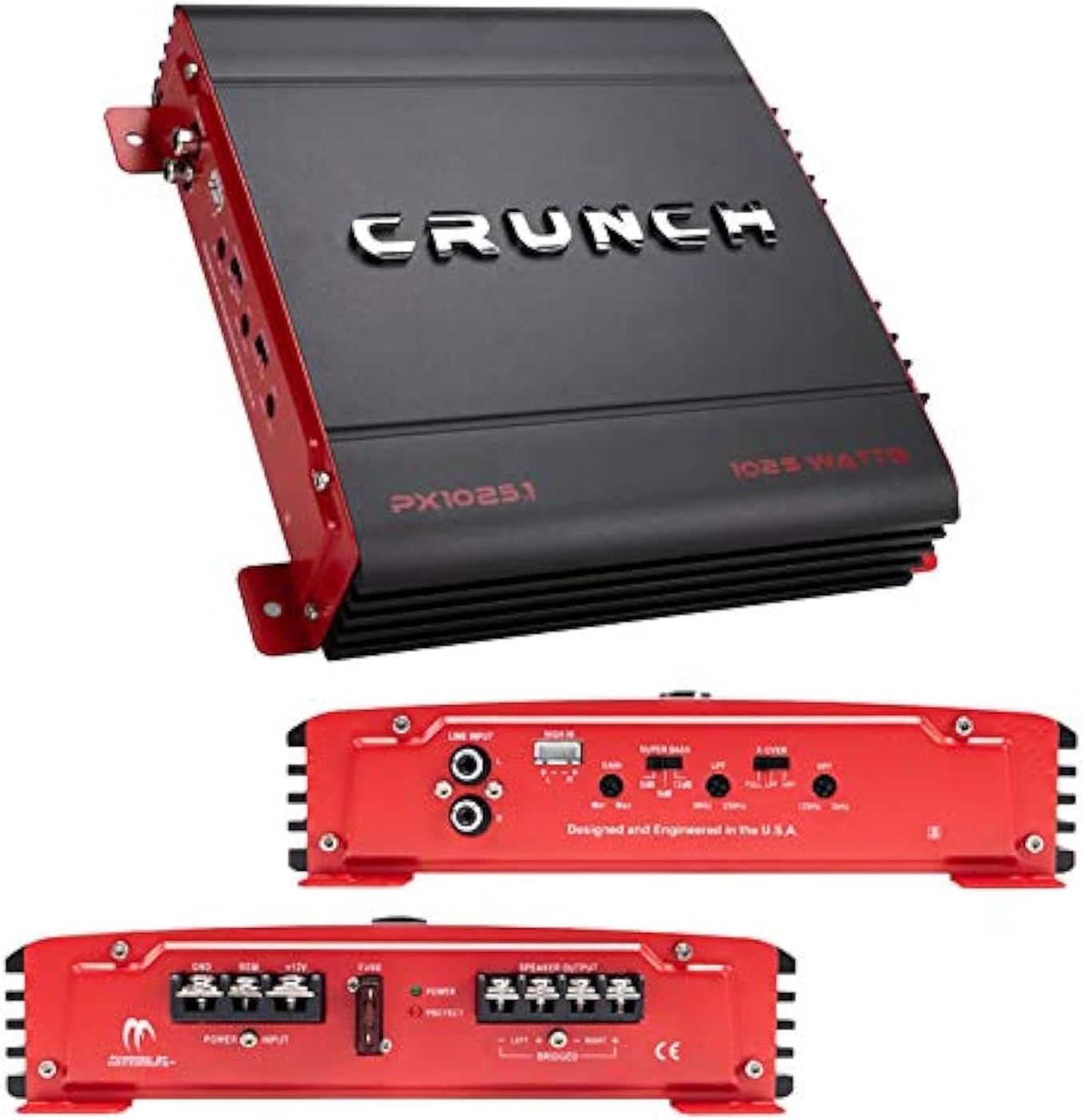 Crunch PX10251 Power X 1 X 510 @ 4 Ohms 1 X 1025 @ 2 Ohms N/a @ 1 Ohms Class A/b