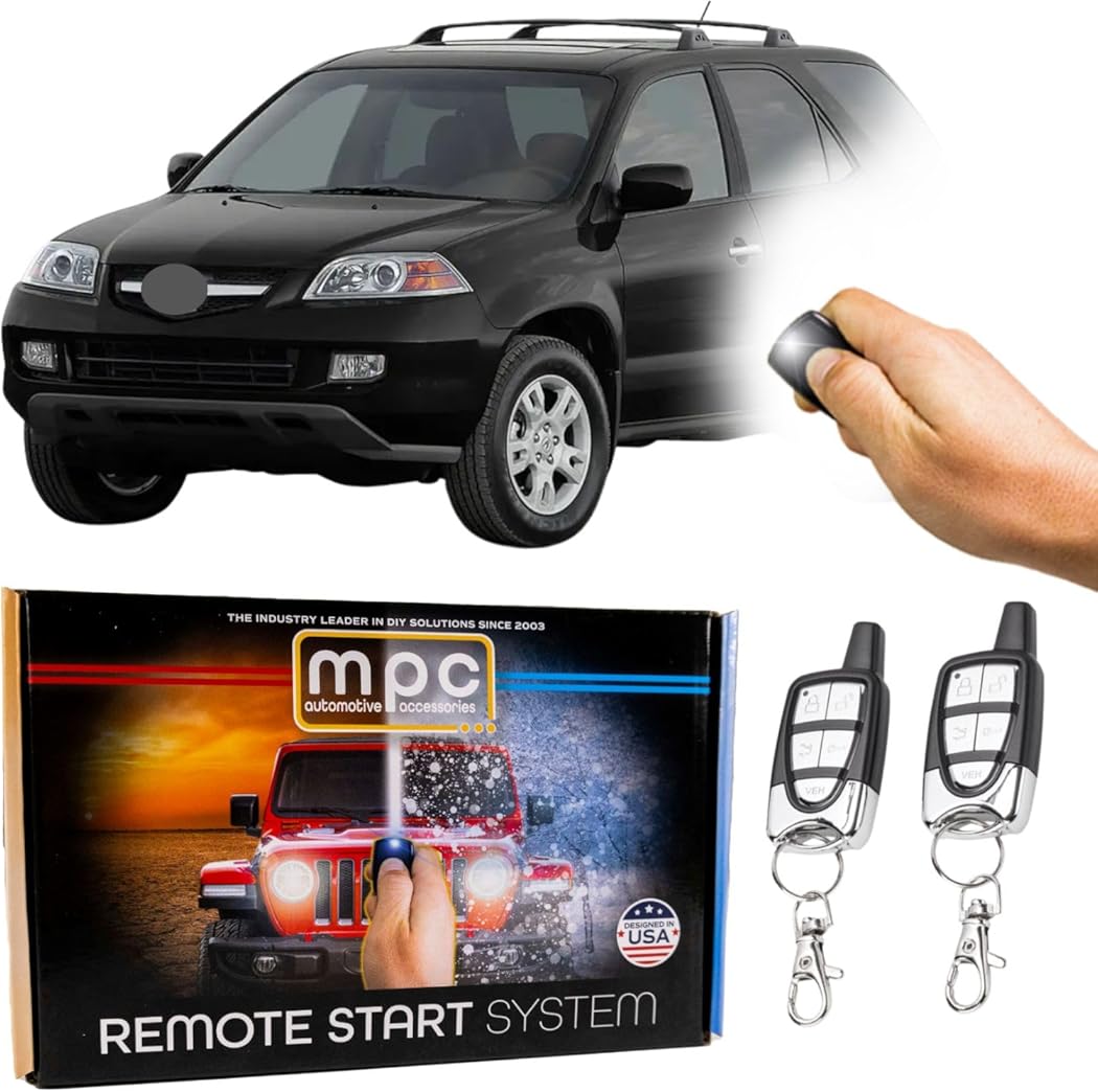 MPC Complete Remote Start Kit Compatible with Acura MDX 2001-2006 - Includes (2) 4 Button Remotes