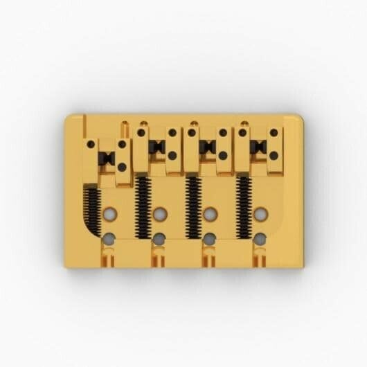 MINHTOANBV Part for 4-String A Style Brass Bass Bridge, Gold -