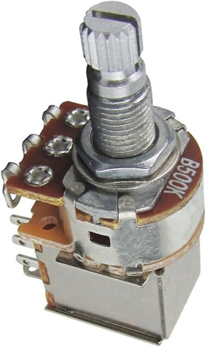 KESHUO 20pcs Push Pull Potentiometers B500K Linear Taper Long Split Shaft for Electric Bass Guitar Guitar Kit Accessories