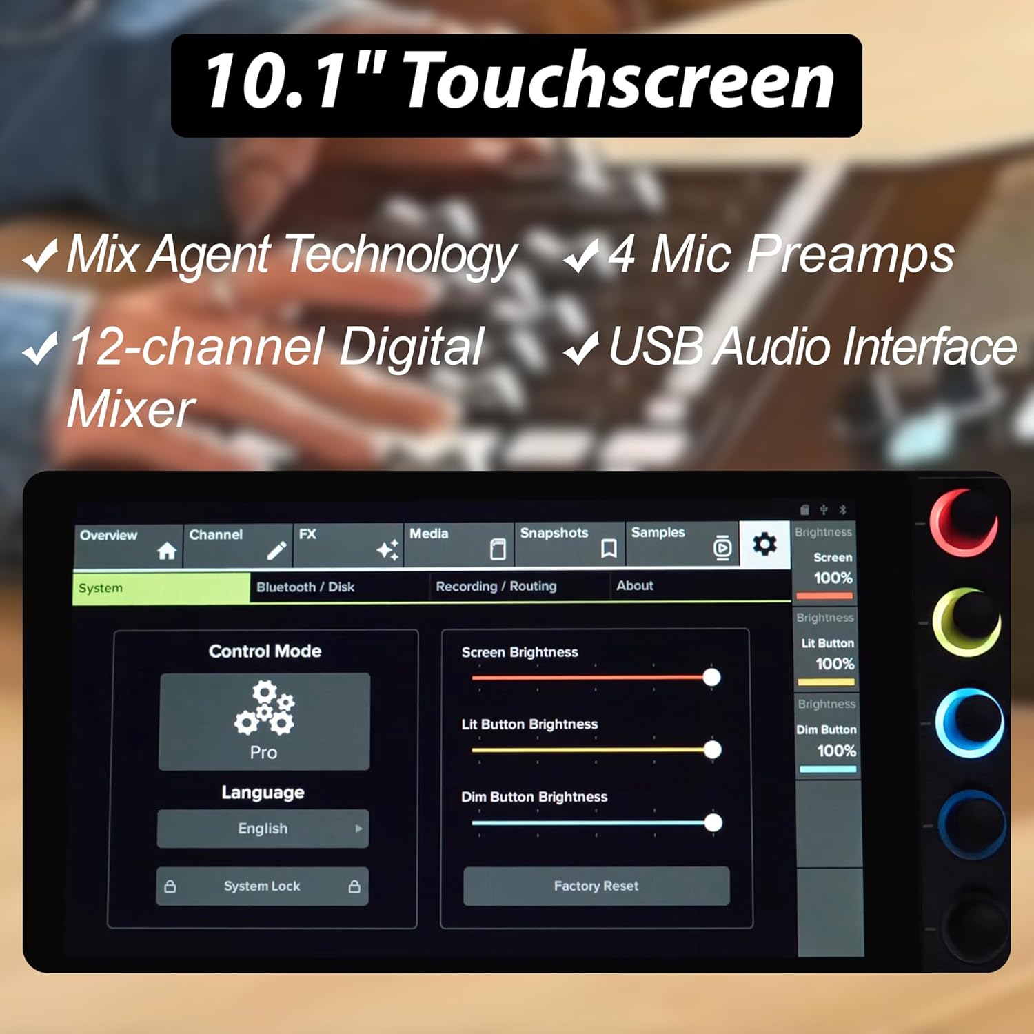 Mackie DLZ Creator 12-channel Digital Mixer, USB, 10.1