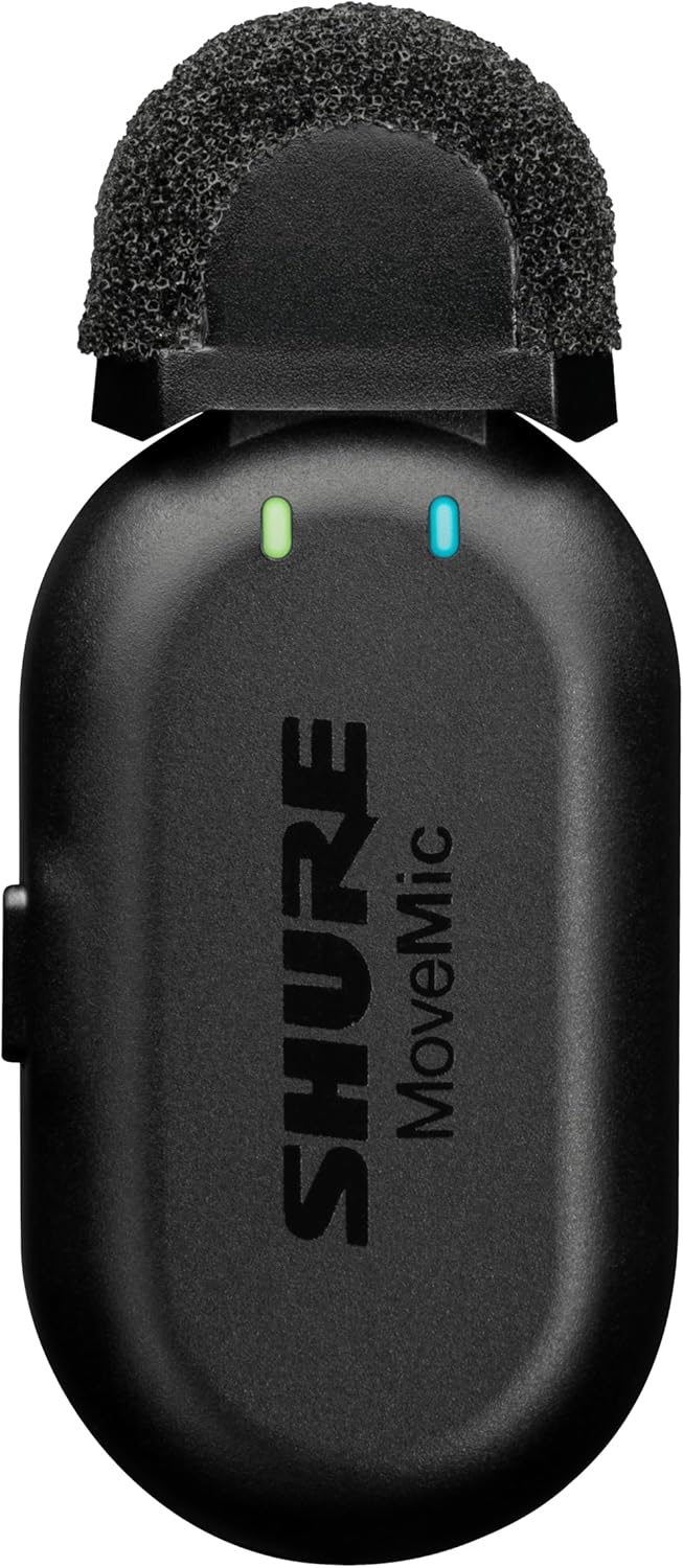 Shure AMV-LAV-Z7 Replacement MoveMic Wireless Lavalier Microphone - No Charging Case Included, Charging Case Required to Operate