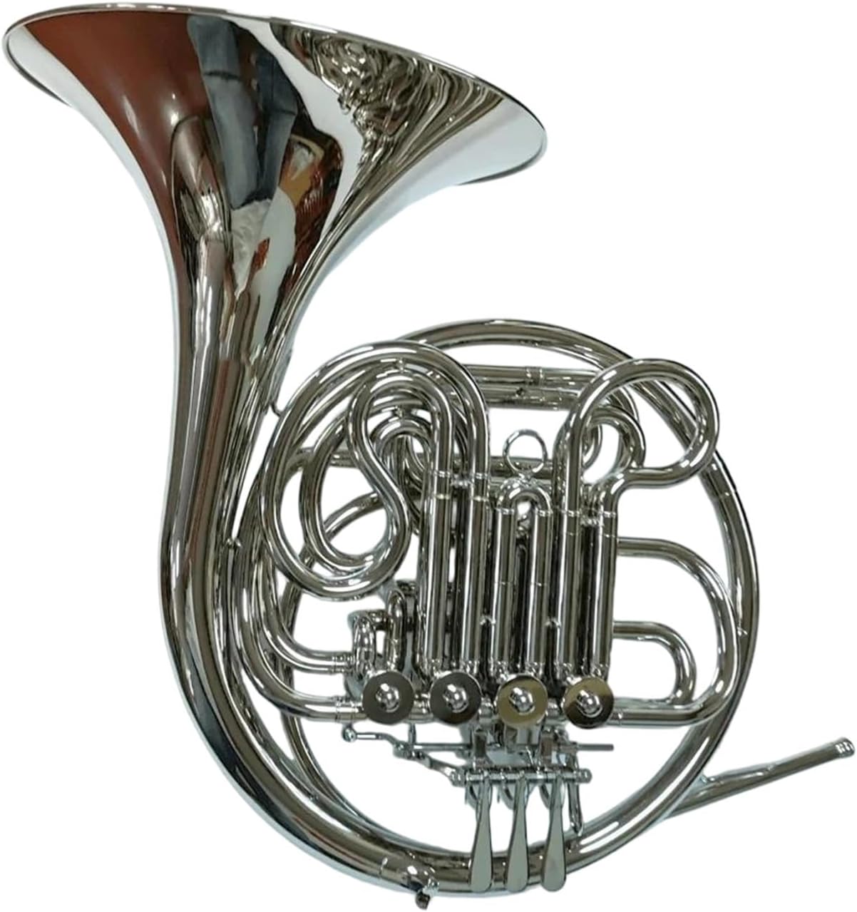 4 Key French Horn Nickel Plated 4 Key Double Row French Horn Instrument