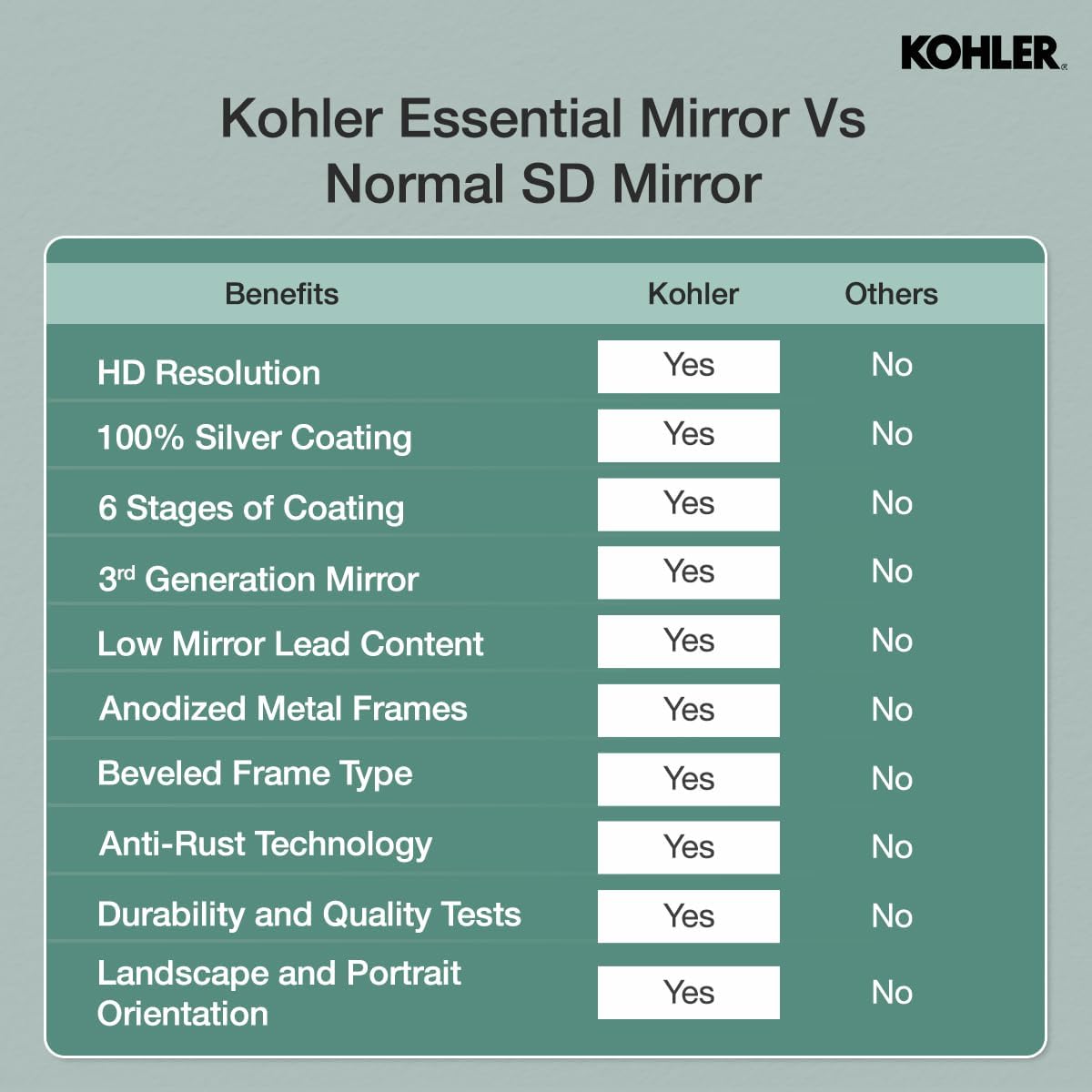 Kohler Essential 20. in. W x 40 in. H Framed Oval Wall Mount Vanity Mirror in Matte Black