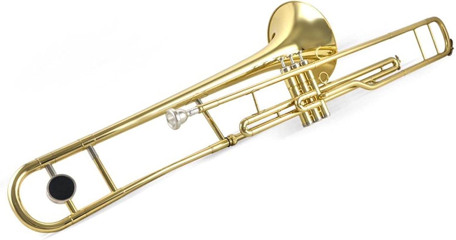Student Trombone Combination Type Vertical Key Trombone B Flat Lacquered Gold | Nickel-Plated Brass Trombone Kit