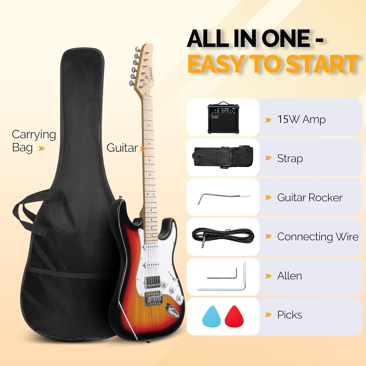 GLARRY Electric Guitar, 39