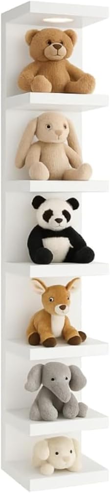 7 Tier Wall Shelf Unit with Led Light