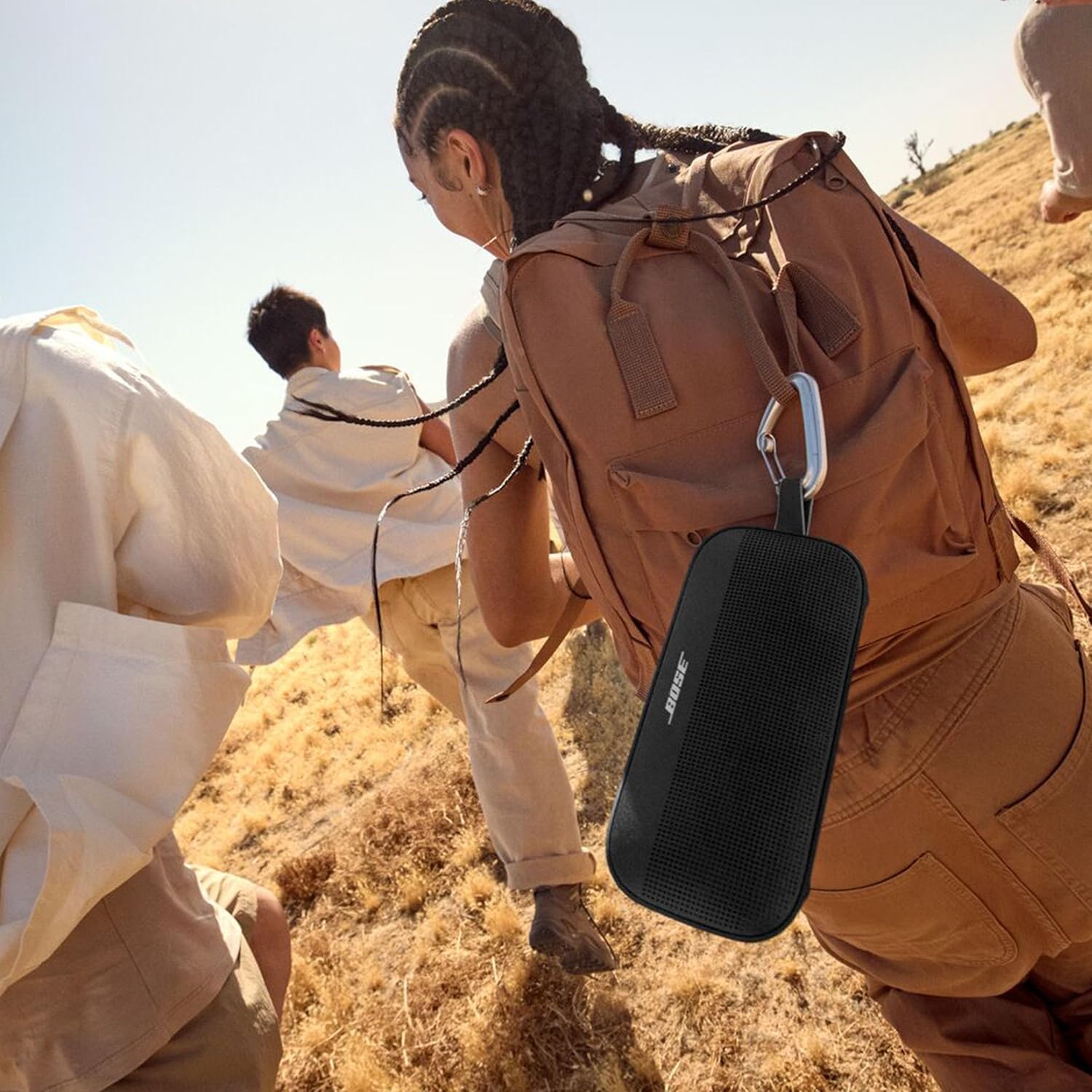 Bose New SoundLink Flex Portable Bluetooth Speaker (2nd Gen), Outdoor Speaker with Hi-Fi Audio, Up to 12 Hours Battery, Waterproof and Dustproof, + Slinger Hard Travel Case