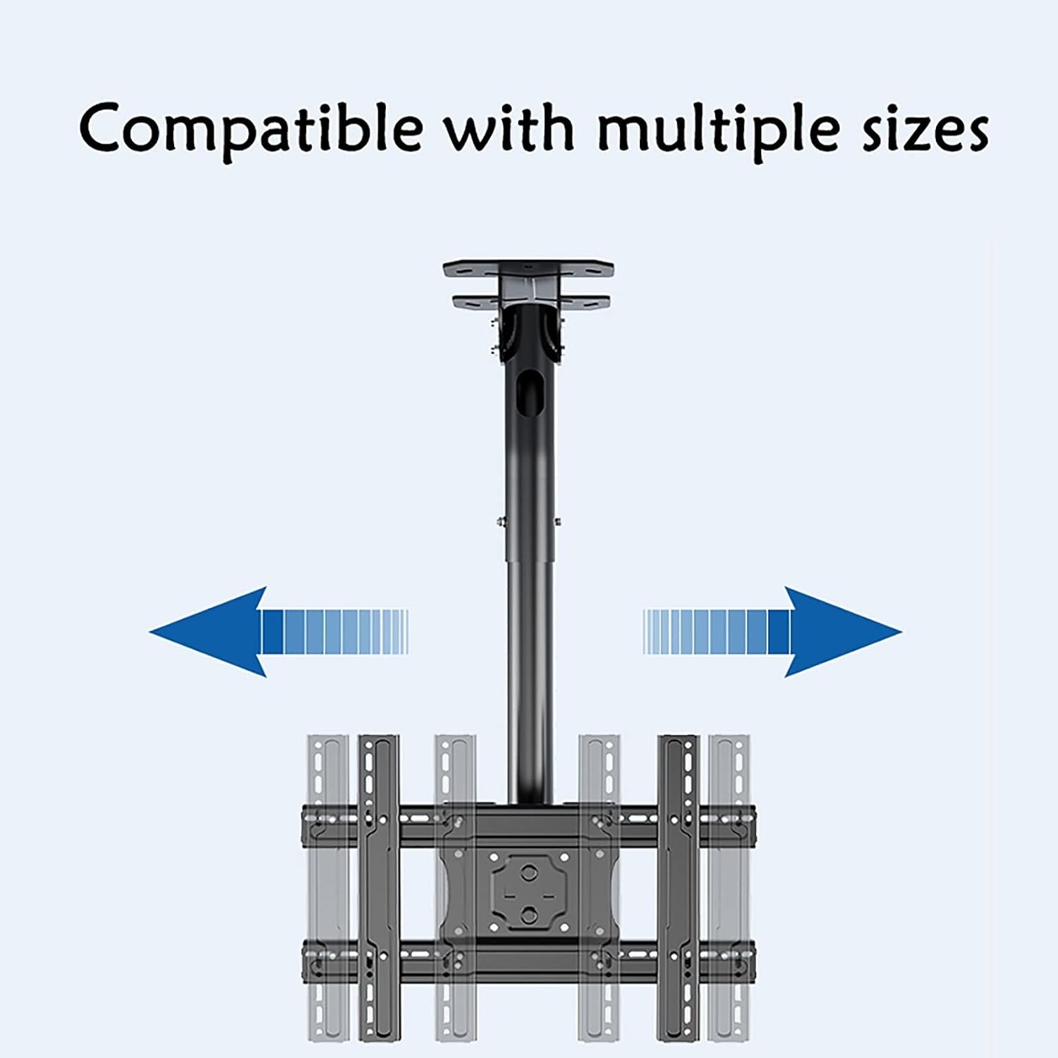 TV Stand tv Wall Mount Ceiling TV Mount Bracket, Fits 32-75 Inch Flat Panel Televisions,Adjustable Height Telescoping Tilt and Swivel, Max TV Weight 132 Lbs(2m)