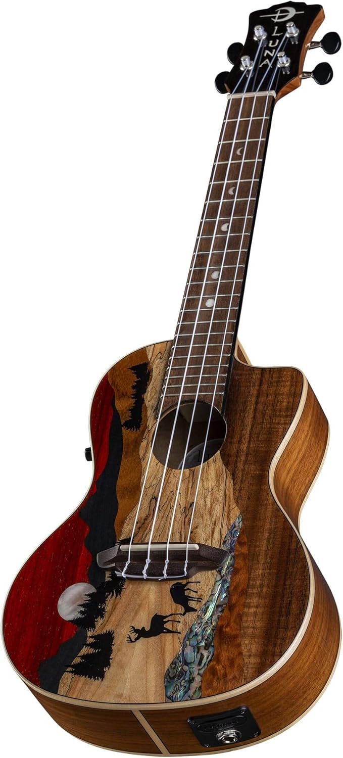 Luna Vista Deer Concert Acoustic/Electric Ukulele