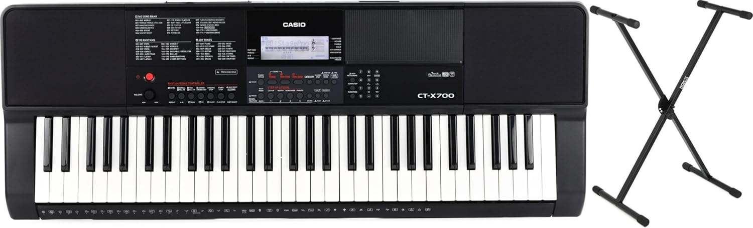 Casio CT-X700 61-key Portable Arranger Keyboard with Stand
