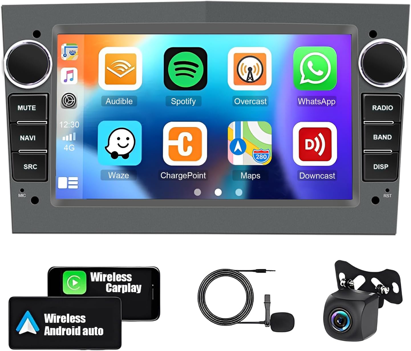 Car Stereo for Opel Astra Tigra 2004-2009/ Antara Corsa Meriva 2006-2011/Signum Vectra 2003-2008/Zafira 2005-2011/Combo 2000-2011, Car Audio Receivers with CarPlay Android Auto4+64G Radio 511