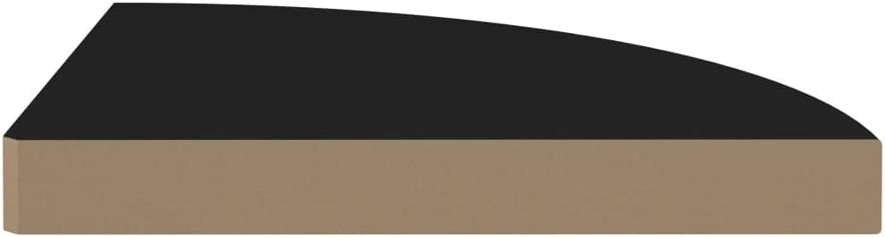 Wall Corner Shelves,Wall Mount Corner Shelf,Wall Mounted Display Shelf,Floating Storage Shelf for Kitchen, Bathroom, Living Room,Floating Corner Shelves 2 pcs Black 13.8