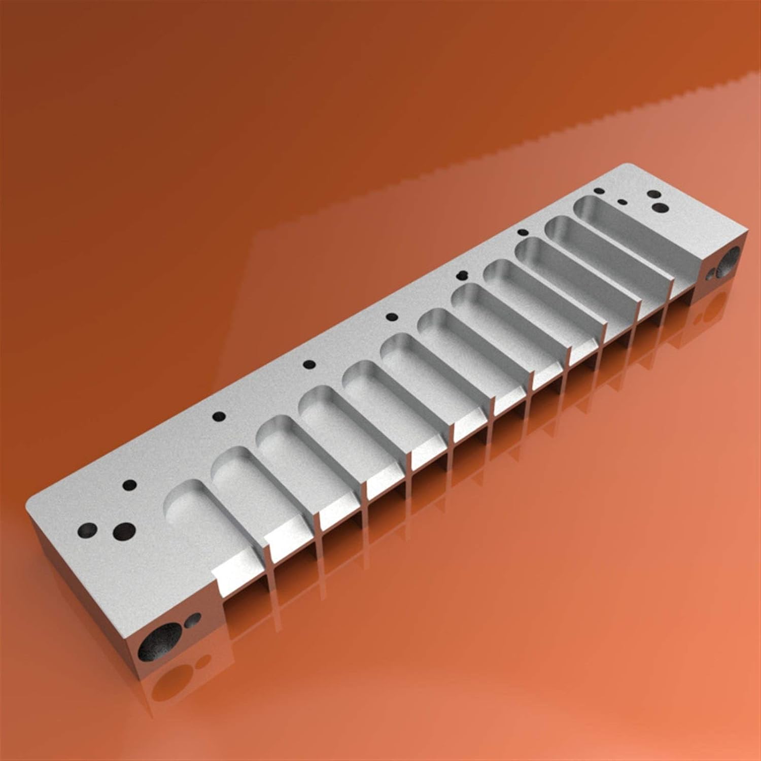 Harmonica-Accessories 12 Holes Chromatic Harmonica Comb for 270 /270D Deluxe Series Universal Metal Harmonica Aluminum Comb Useful (Color : Black)