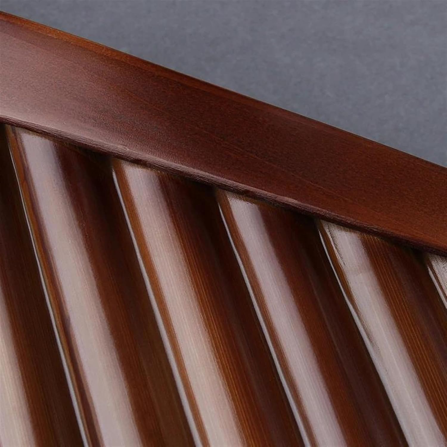 pan flute for beginners 22 Tubes C Key Brown Pan Flute Panpipes Folk Woodwind Musical Instrument (Color : 22-C-LEFT)