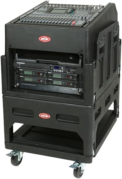 SKB Mighty Gig Rig with 14U top 6U Front Rack, Built-in Pedestal, Optional Rear Rack Rails