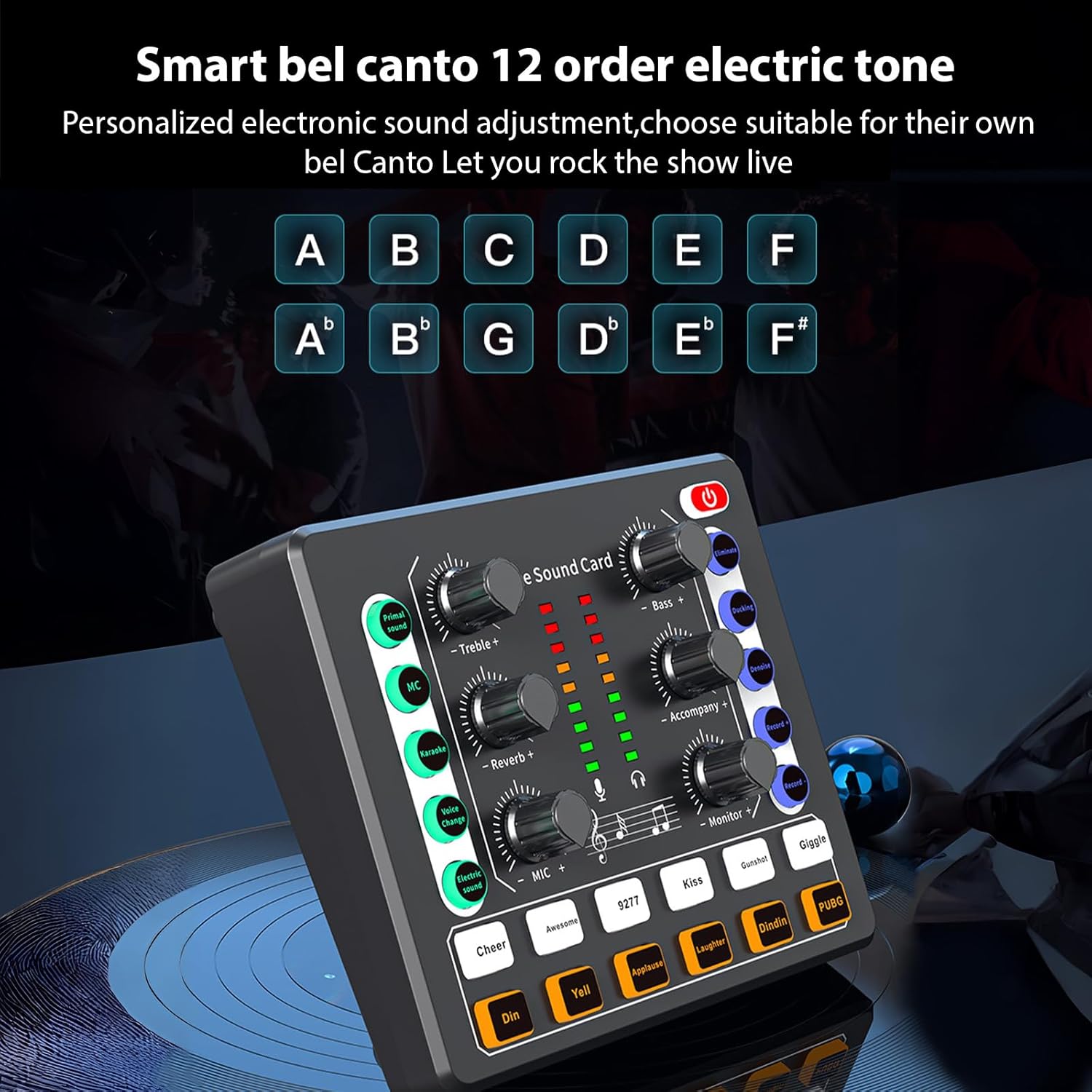 Podcast Equipment Bundle Condenser Mic with Live Sound Card Kit Plug and Play Podcast Microphone Voice Changer Live Sound Card for Living Broadcast Recording Singing Gaming