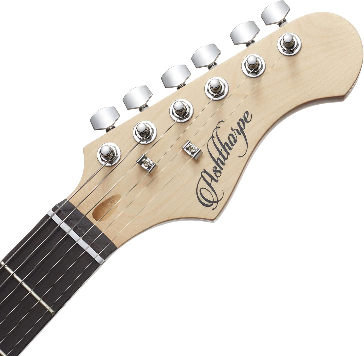 Ashthorpe 39-Inch Electric Guitar (Blue-White), Full-Size Guitar Kit with Padded Gig Bag, Tremolo Bar, Strap, Strings, Cable, Cloth, Picks