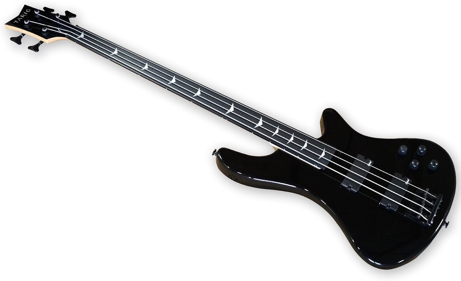 4 String Black Fretless Electric Bass, Bolt-on Maple Neck, Poplar Body