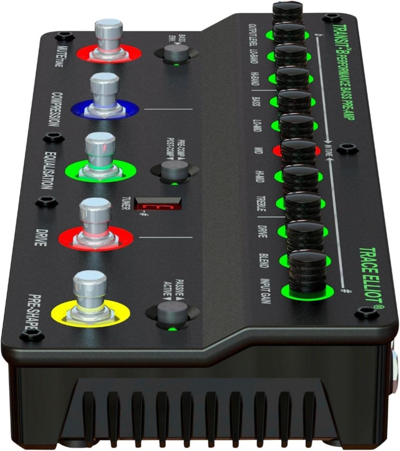 Trace Elliot 03615880 Transit B Bass Guitar Preamp Pedal w/Bag, Geartree Cloth,