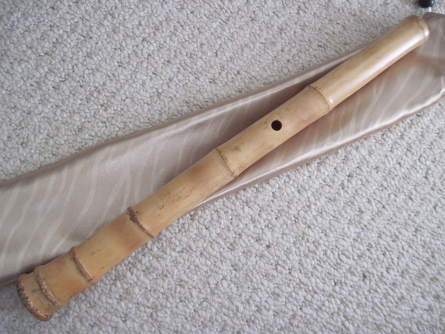 1.6 Pentatonic Shakuhachi with Root End 5 Holes Kinko Wudaguji inlet with buffalo horn flake- Traditional Zen Instrument