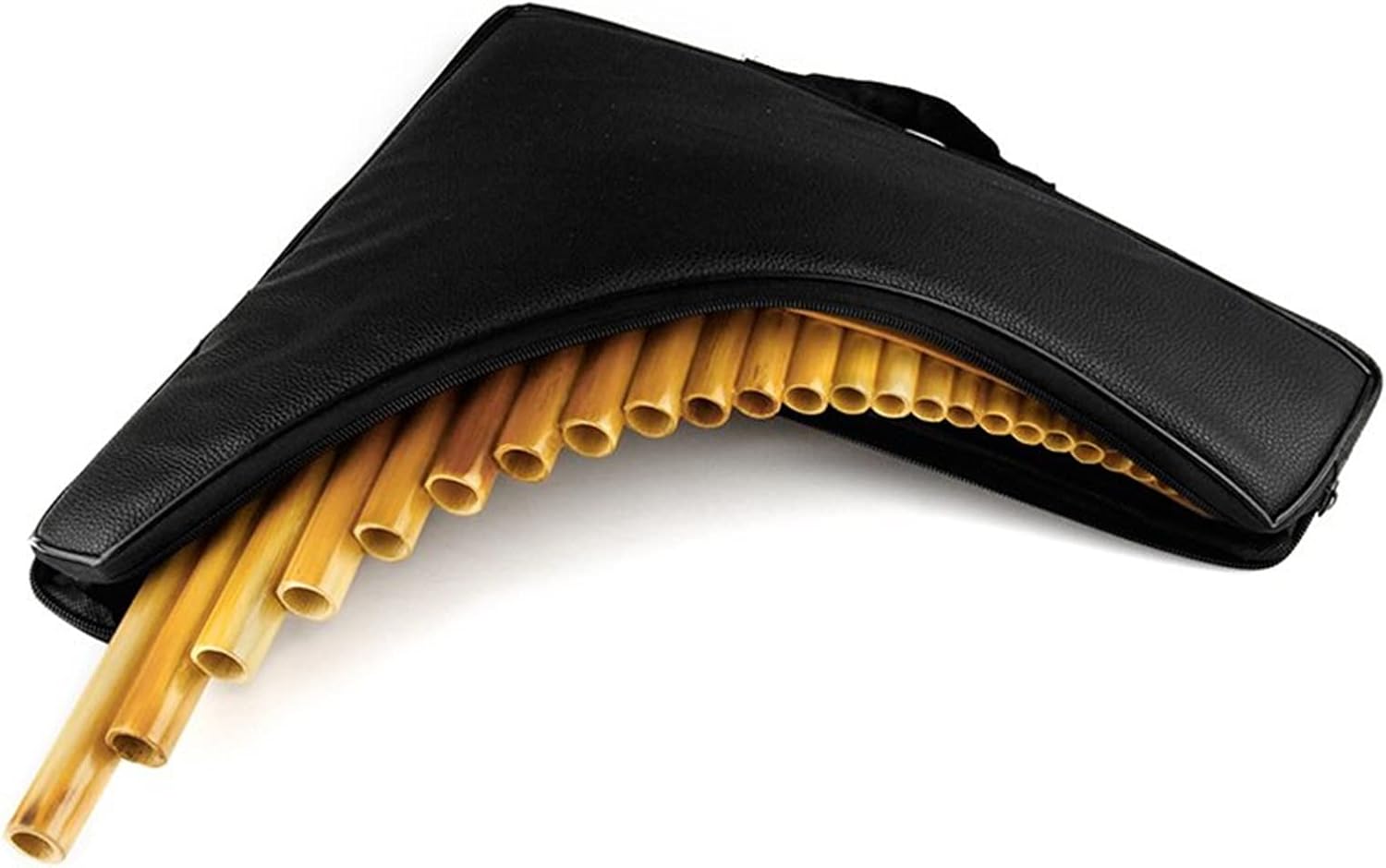 22 Pipes Pan Flute Natural Reed Pan Flute Panpipes G Key Handmade Woodwind Instrument in G Key (Color : Right)