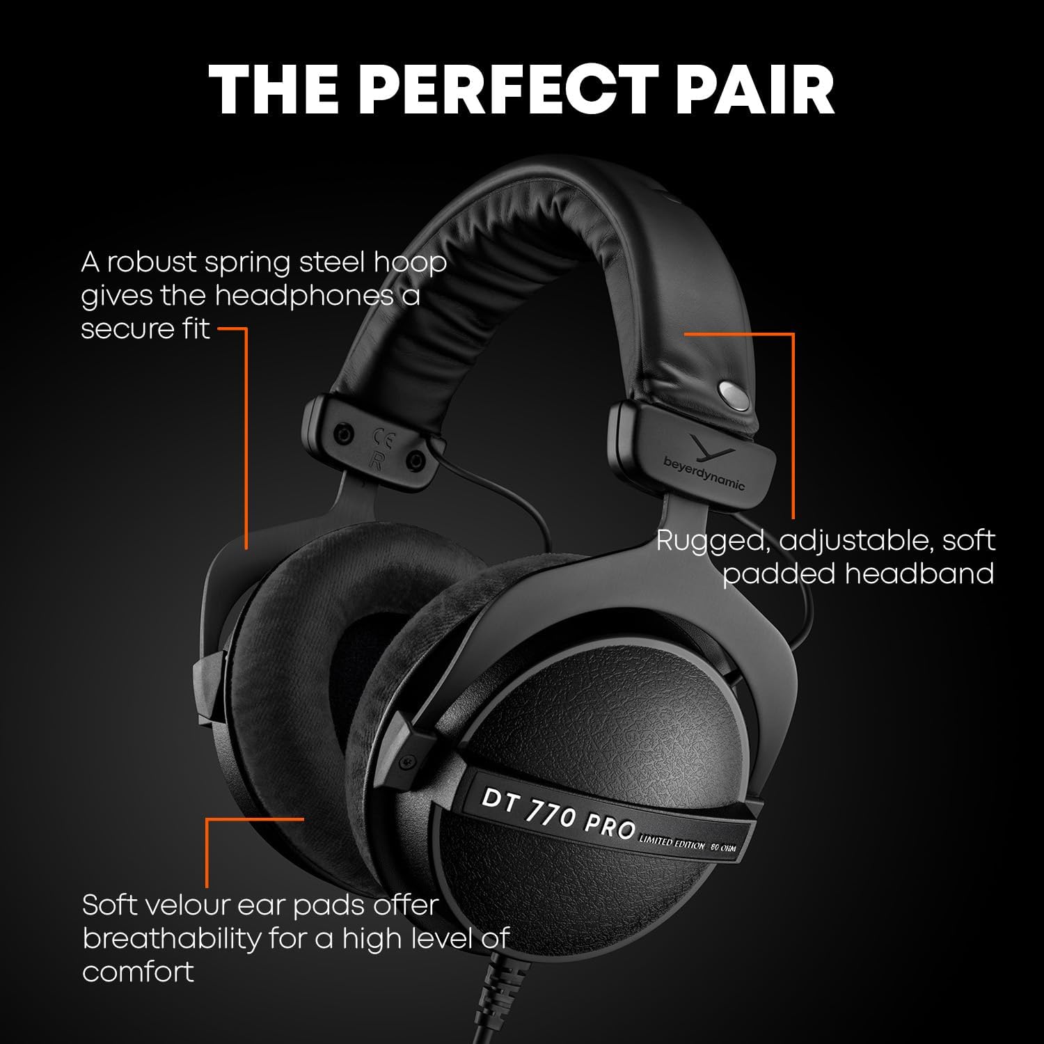 Beyerdynamic DT 770 Pro 80 ohm Limited Edition Professional Studio Headphones (Renewed)