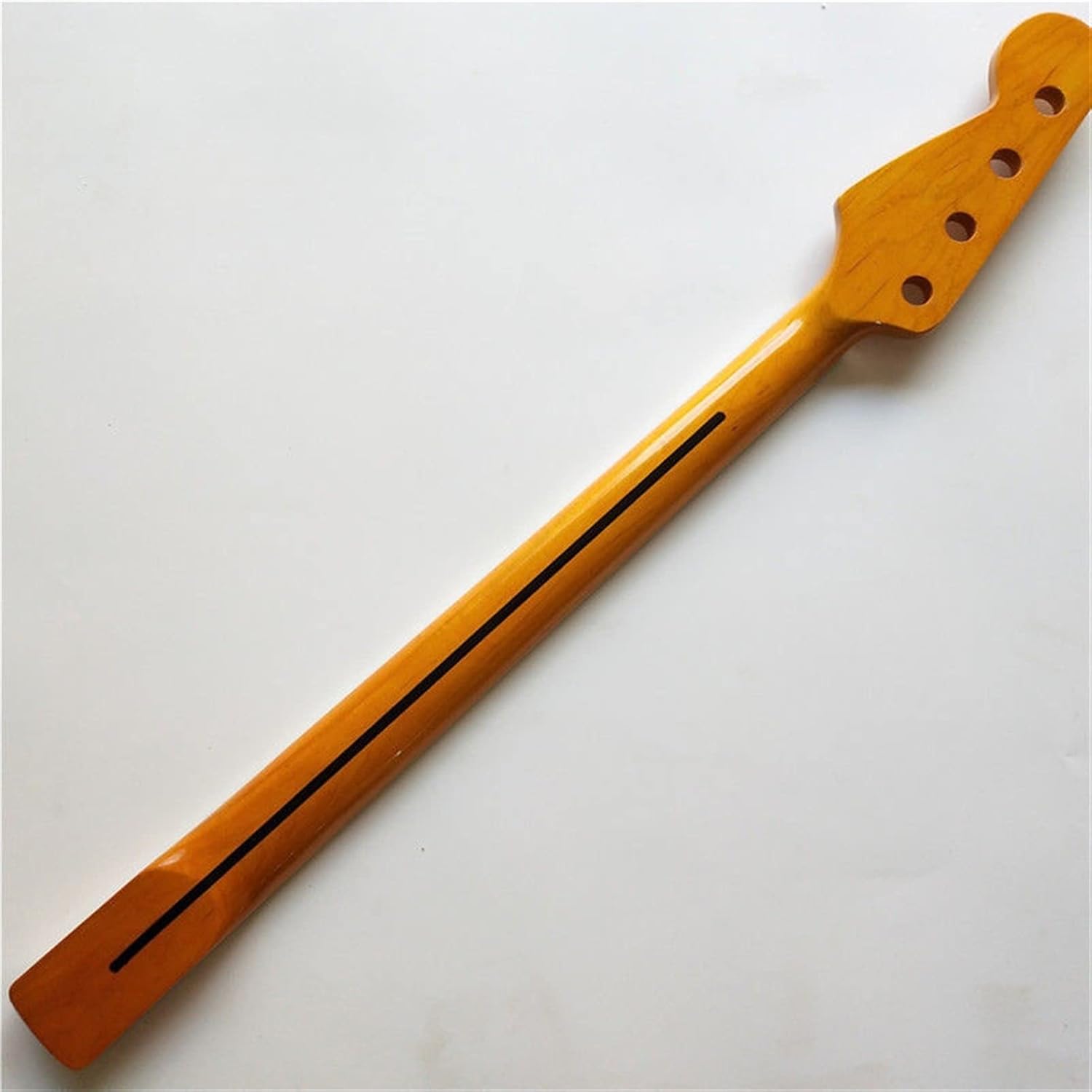 TSTS Maple 20 Frets Bass Guitar Neck Part 4 String Rosewood Fingerboard 34 Inch Yellow Guitar ​Neck Replacement