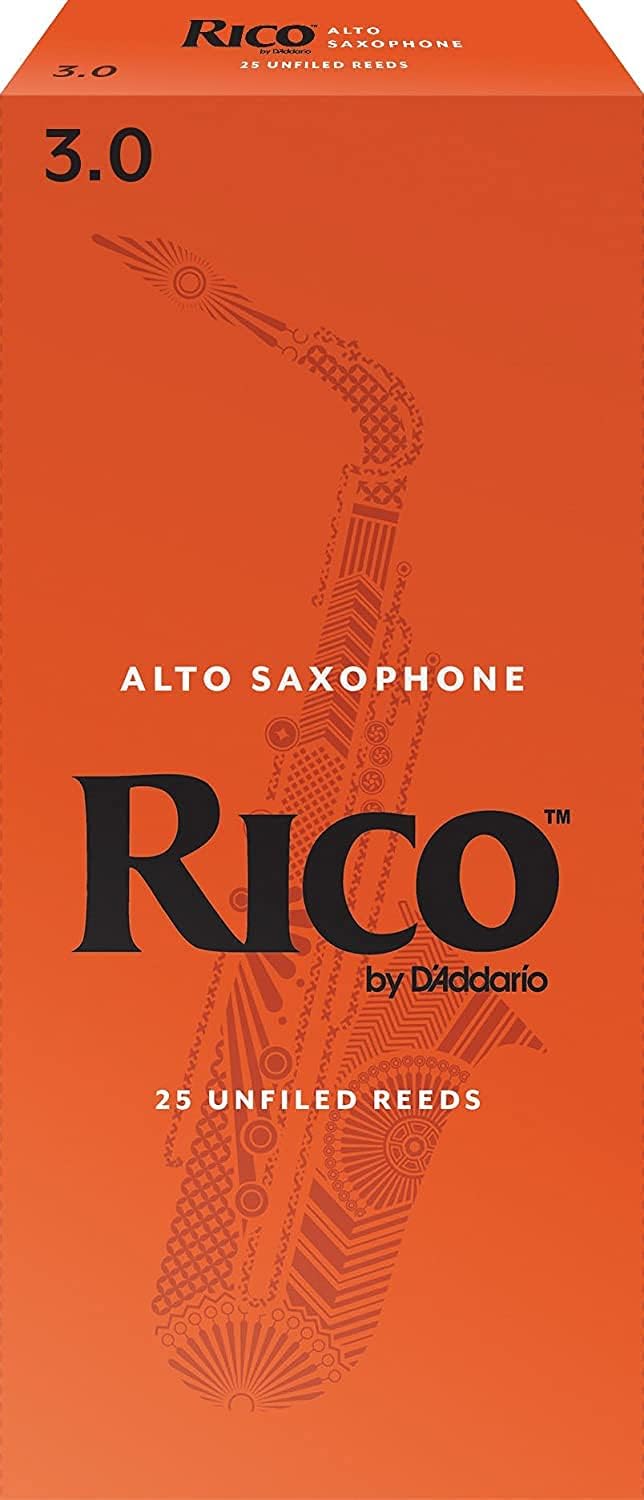 D’Addario Woodwinds, Rico Saxophone Reeds, Alto Sax, RJA2530, Strength 3.0, 25-Pack