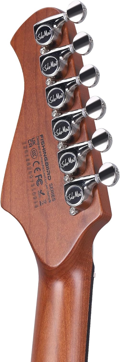 FISHINGBIRD Series Professional Electric Guitar — Featuring Alder Body, Roasted Maple Neck & Rosewood Fingerboard, Tremolo (Sunset Burst)