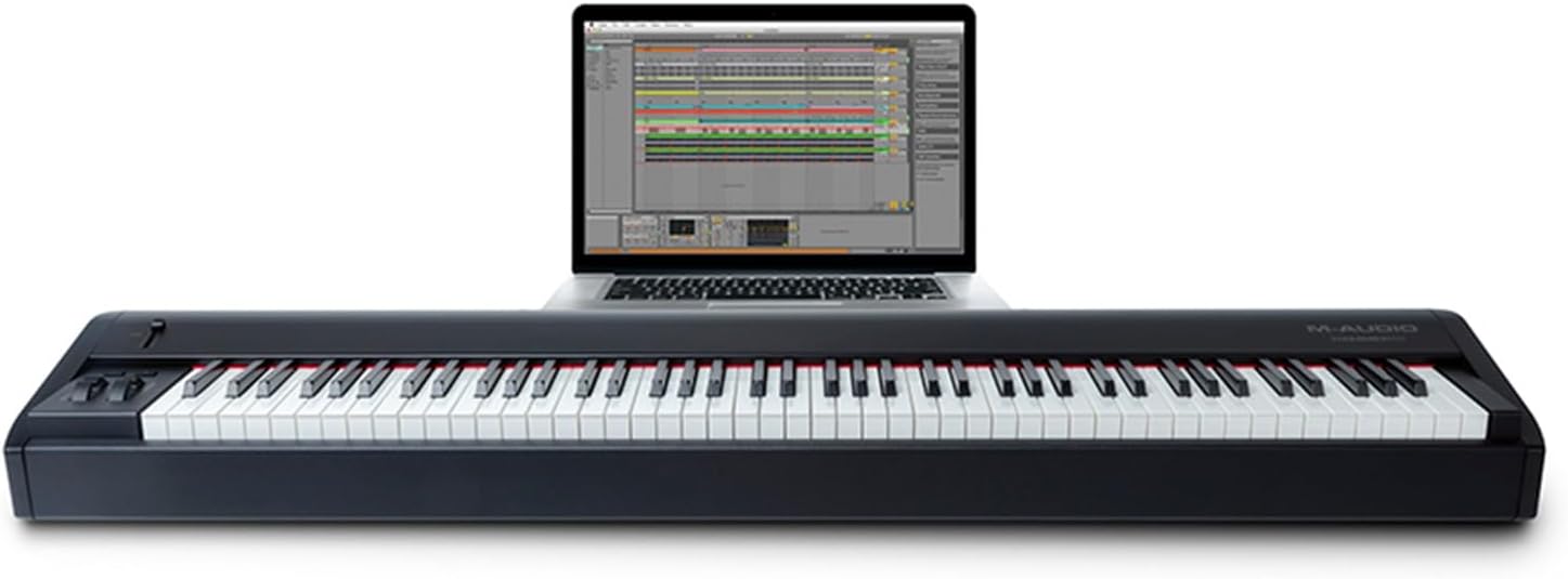 M-AUDIO Hammer 88 USB MIDI Keyboard Controller with 88 Hammer Action Piano Style Keys Including A Studio Grade Recording Software Suite