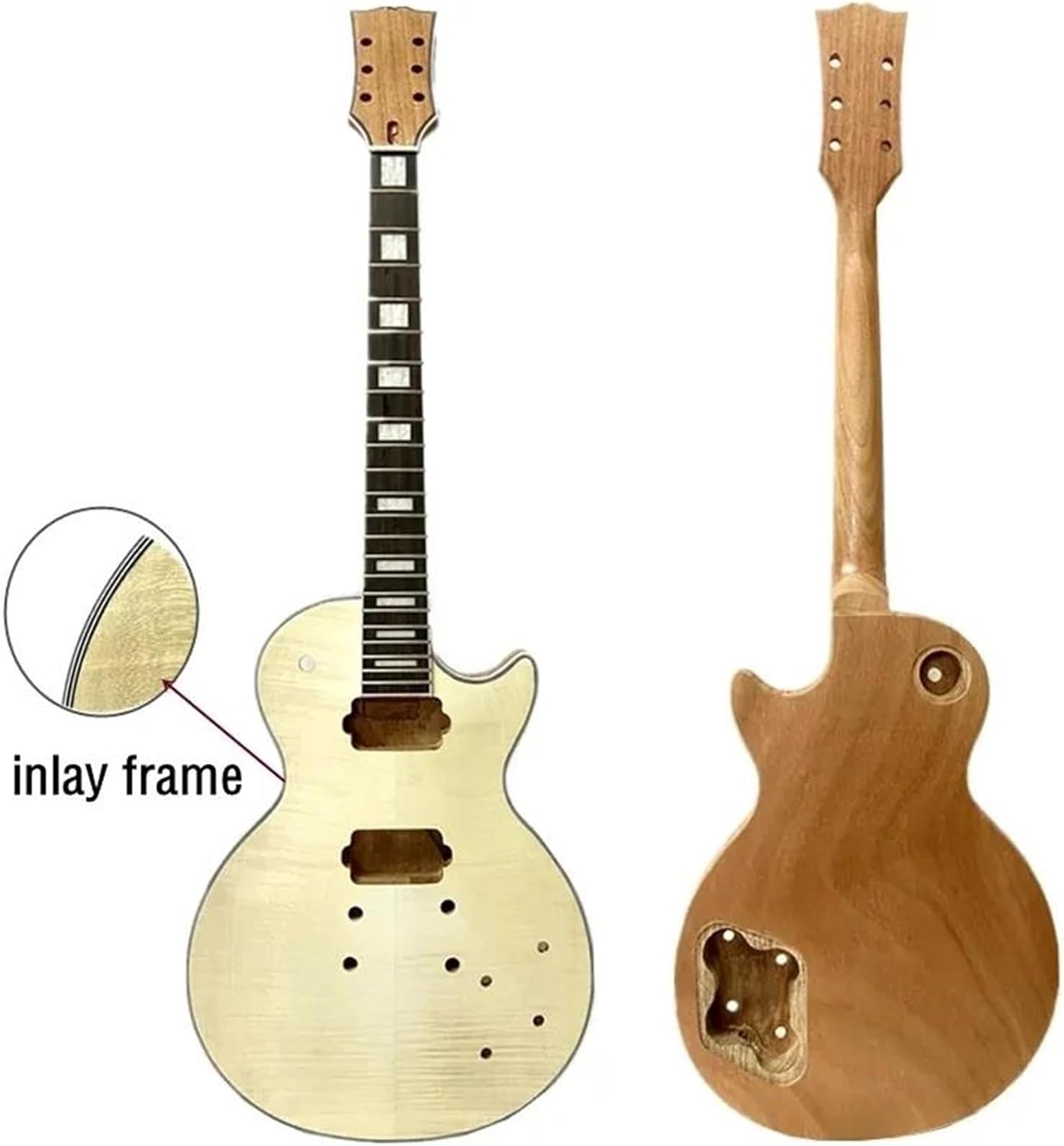 Guitar Body Guitar Replacement Parts 1 Set DIY Electric Guitar for LP Style Guitar Mahogany Body Unfinished Electric Guitar