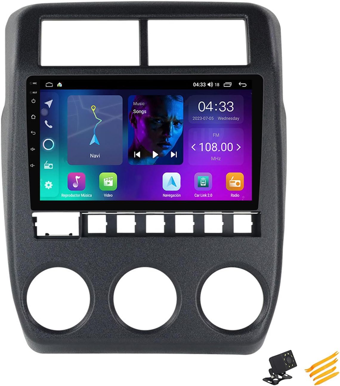 Android 13 Car Stereo Bluetooth Car Play 2 DIN Touch Screen Compatible with Lada Niva 2022 9in QLED Display Car Radio with Navigation Android Auto FM RDS SWC,4 Core NF1 1G+32G