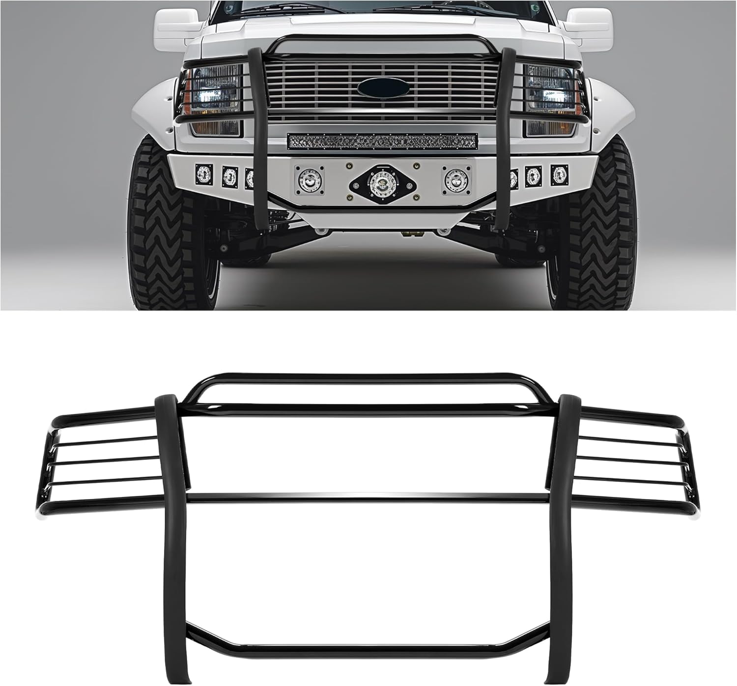 ‎‎KUAFU Brush Guard Compatible with 1997-2003 F150 F250 F-150 F-250 Expedition 4WD 2004 Heritage Models Front Bumper Brush Grille Guard