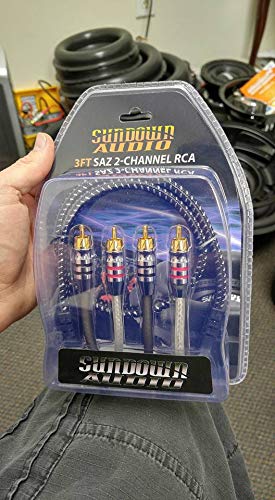 Sundown Audio 25 Ft Saz 2-Channel Solid 100% OFC Copper Twisted RCA Wire