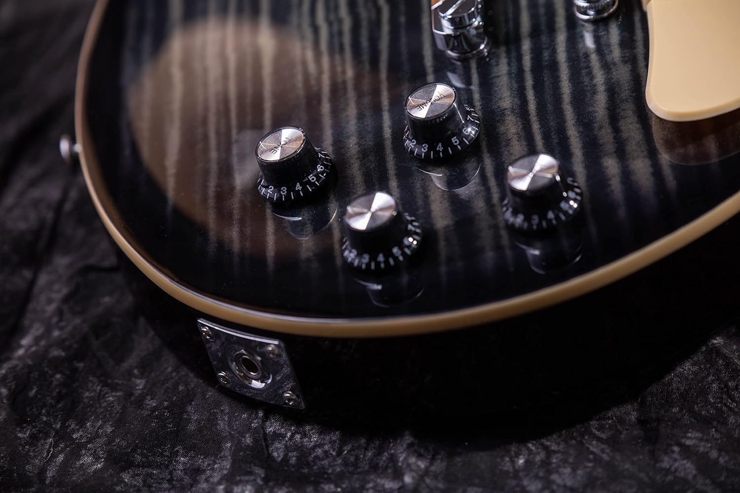 Grote Electric Guitar Solid Body LPYS-006 Maple Neck, Stainless Steel Frets, Ideal for All Levels, with Gigbag(Black)