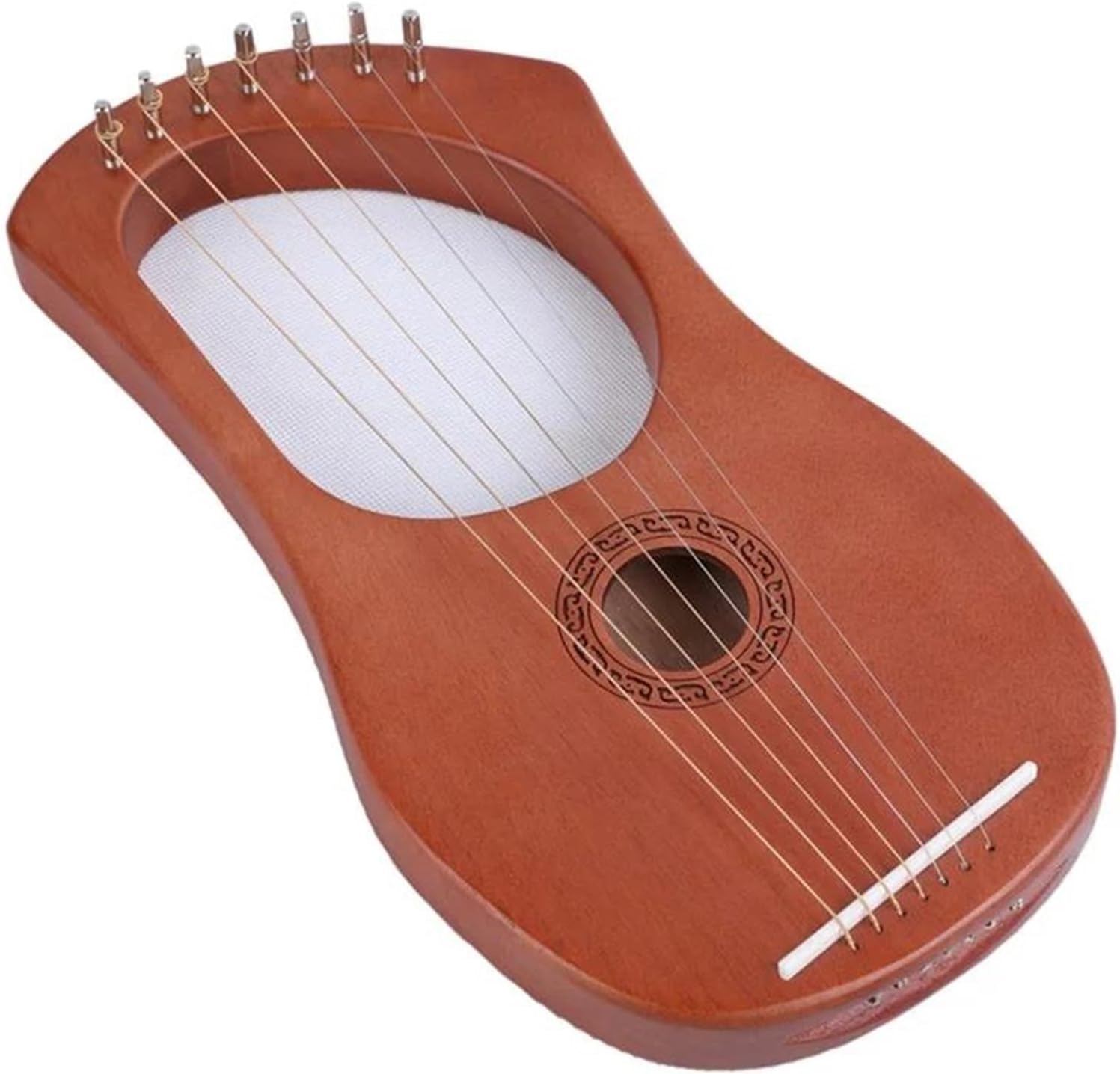 Lyre Harp Set Mahogany Lyre Harp 7 Strings Traditional Musical Instruments Professional Playing Mini Piano For Music Lovers