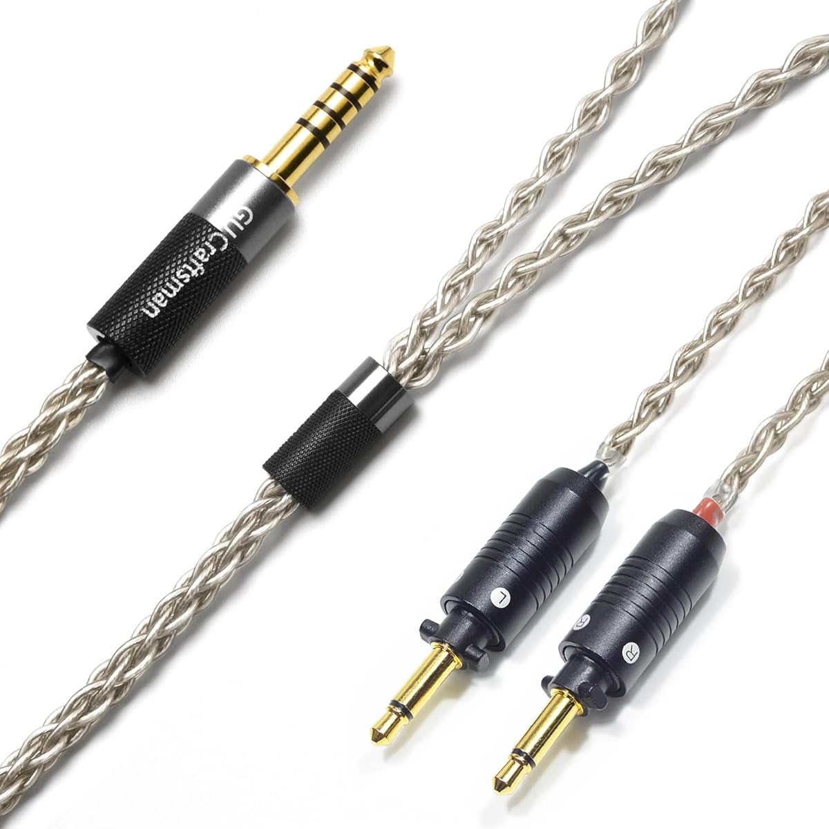 6N Single Crystal Silver Upgraded Headphone Cable, 4.4mm 3.5mm 4-Pin XLR HiFi Cable for Final Audio D8000 PRO SONOROUS X VI VIII IV III II D8000 DC PRO Pandora Hope VI (4 Pin XLR Plug)