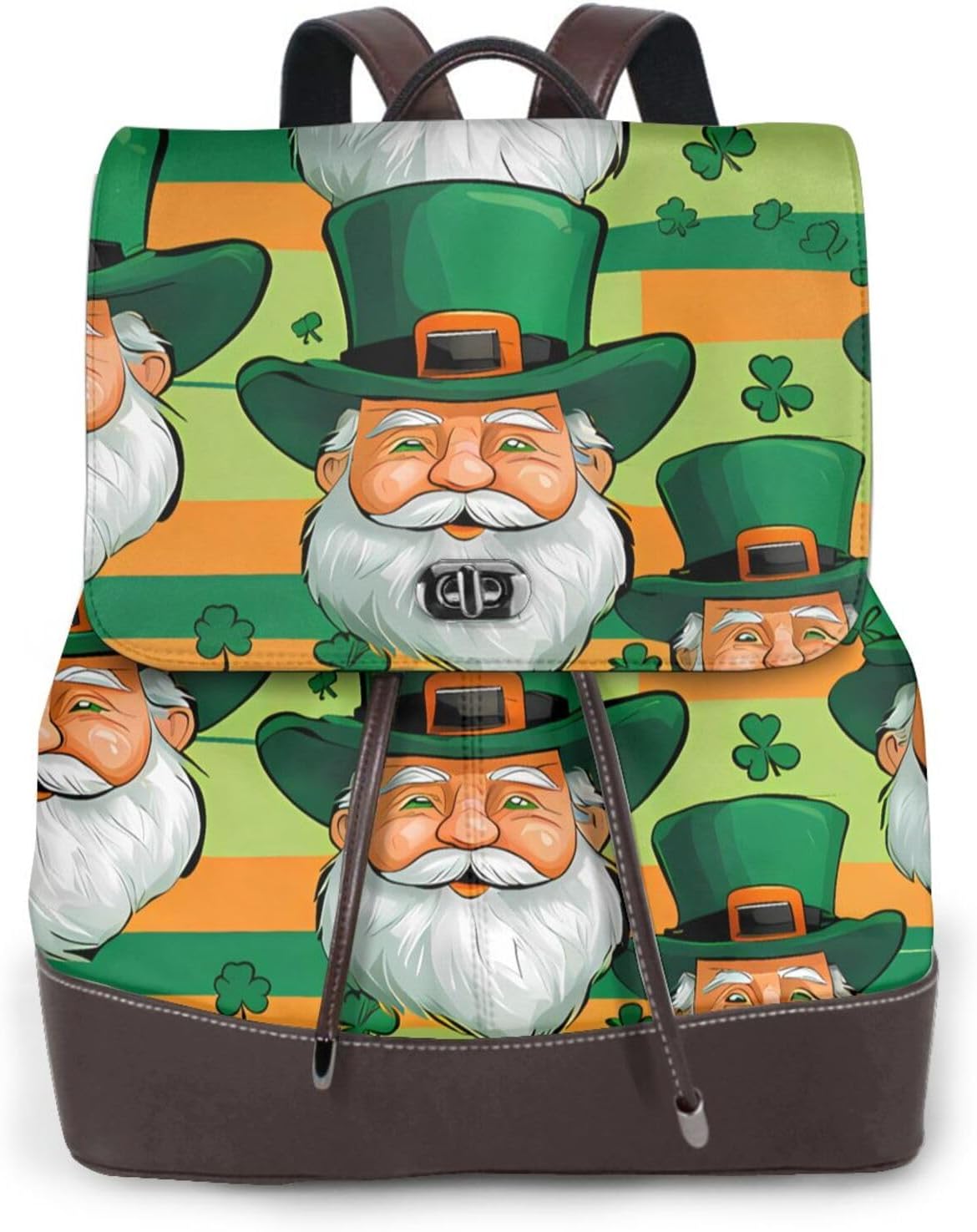 Lucky Old Man for Womens Backpack Purse Microfiber PU Anti-theft Large Fashion Designer Travel Bag Ladies Shoulder Bags