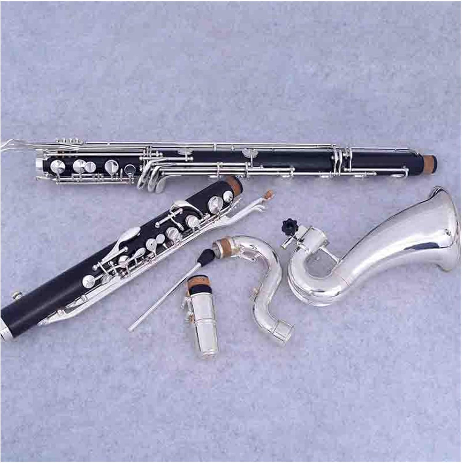 Bass Clarinet Professional Woodwind Instrument Clarinet Instrument(Ebony lowC)