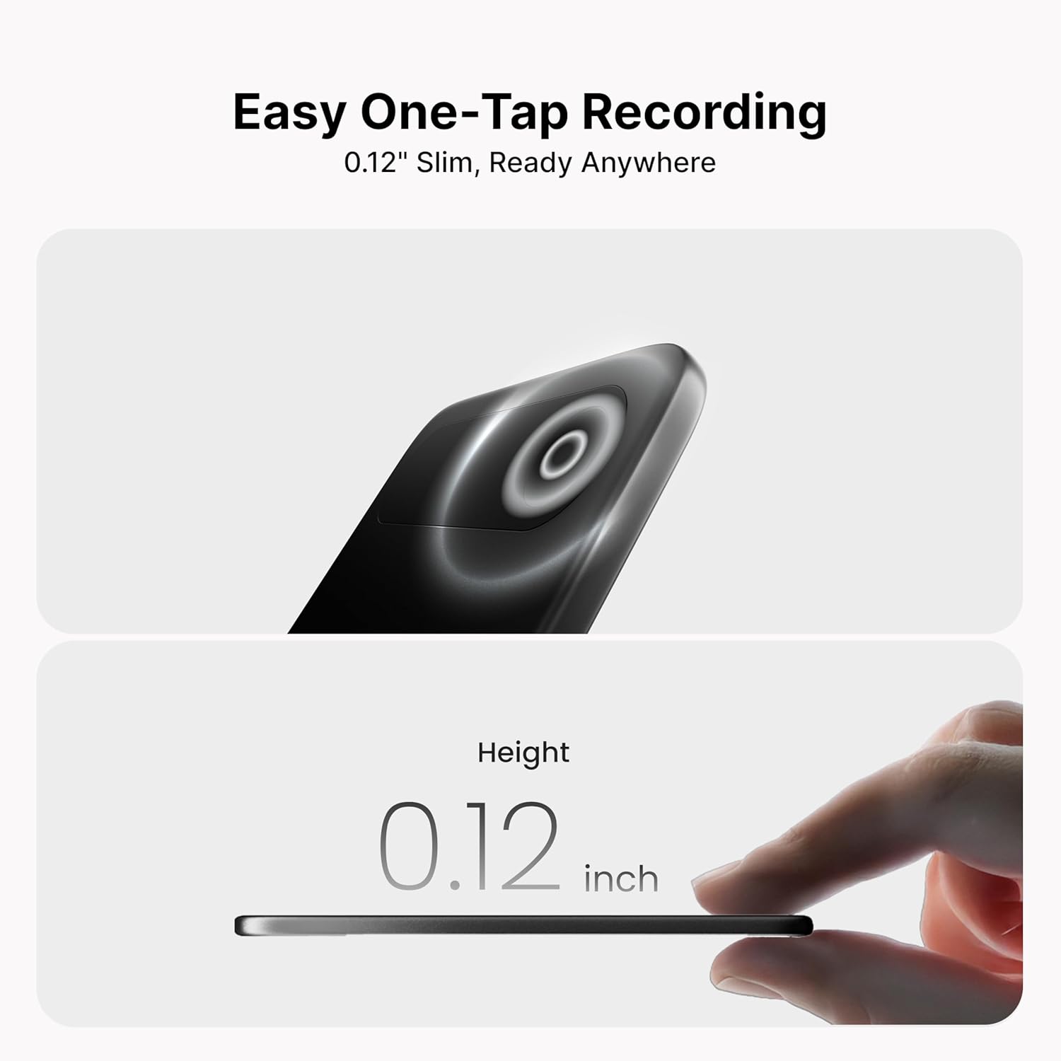 Comulytic Note Pro AI Voice Recorder, Unlimited Transcribe & Summarize, One Tap Recording Device with AI Note Taking, Support 113 Languages, 64GB, Audio Recorder for Calls, Meetings, Lectures, Silver