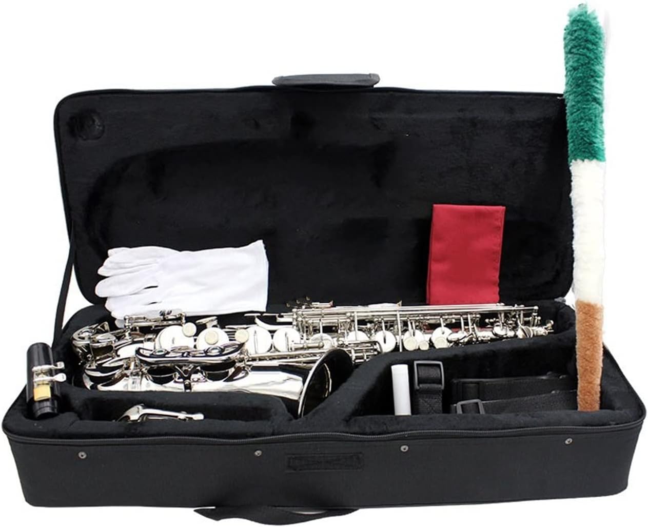 Silver Alto Saxophone E-Flat Alto Saxophone Wind Instrument with Accessories