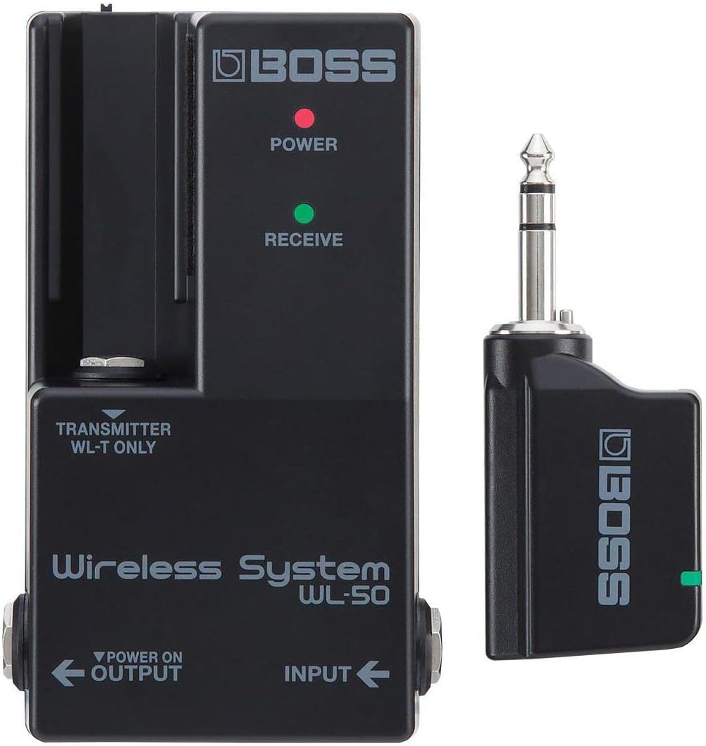 BOSS WL-50 Guitar Wireless Virtual Cable for Pedalboards | Plug-and-Play Wireless System in a Pedal-Size Format | for Guitar, Bass and Other Electronic Instruments | Built-in Cable Tone Simulation