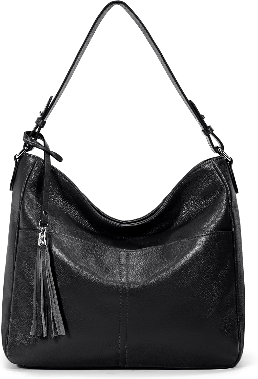 YALUXE Women's Genuine Leather Hobo Handbags Purses Shoulder Bags Crossbody Bags with Multiple Pockets