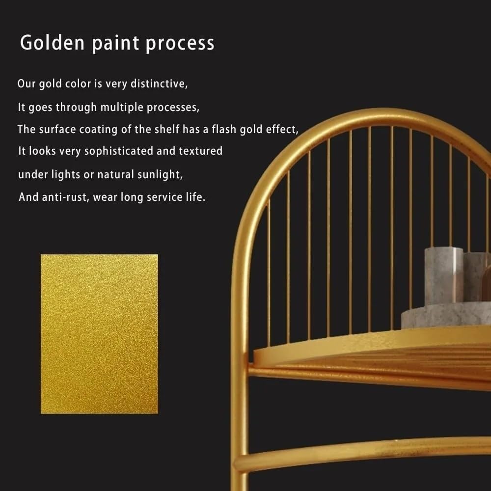 Coat Racks Corner Coat Rack With Storage Basket And Hooks Metal Clothes Rack For Entryway, Hallway, Bedroom, Office Coat Rack Stand(Golden)