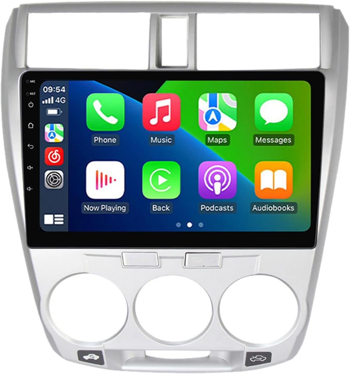 Bluetooth Car Stereo Android 12 FM/AM Car Radio for Honda City 2008-2013 with Wireless Android Auto and CarPlay GPS Navigation BT WiFi SWC