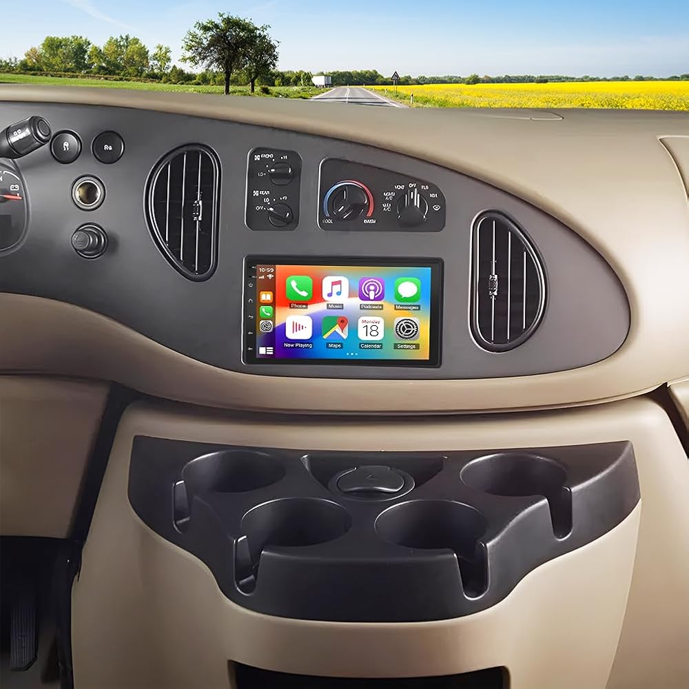 Android 13 Double Din Car Stereo Radio for 1998-2008 Ford E150 E250 E350 7